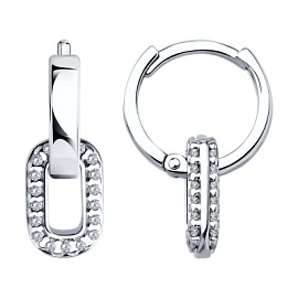 Серьги конго 94026813 серебро