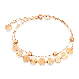 Браслет на ногу Т10060921-23 золото Круг