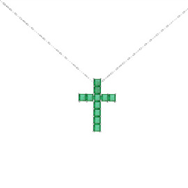 Колье SN-B1898-gr1 серебро Крест