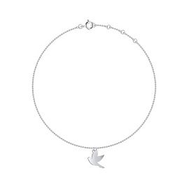 Браслет на ногу 00240022-6 серебро Птица