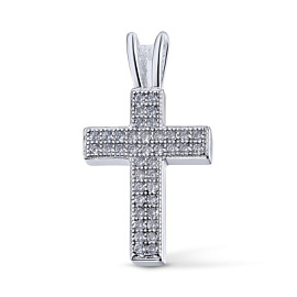 Крест декоративный LLP271 серебро