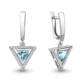 Серьги подвесные 4965102А.5 серебро Треугольник