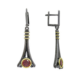 Серьги подвесные YE01724 серебро