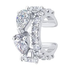 Серьги кафф 94170372 серебро