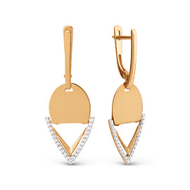 Серьги подвесные 503952-1102 золото