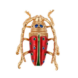 Брошь 3V-5250-Y ювелирный сплав Жук