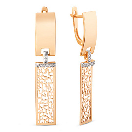 Серьги подвесные 502882-1102 золото
