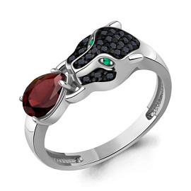 Кольцо 65032003ГЧ.5 серебро Картье пантера