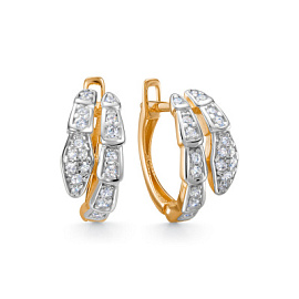 Серьги 04-52-1279-00 золото Булгари Змея