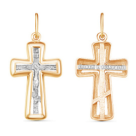 Крест христианский 080065 золото Полновесный