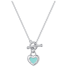 Колье MCN28 серебро Тиффани Сердце