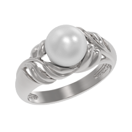 Кольцо 1 камень 1039171-01250-2S серебро