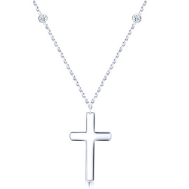 Колье MJN12-0019 серебро Крест