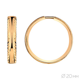 Серьги конго 002-0750-8300-010 золото