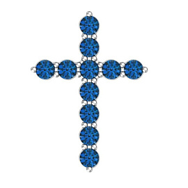 Крест декоративный 0800237-00275 серебро
