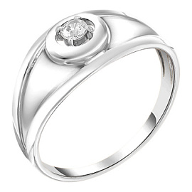 Кольцо 1 камень 90-01-6562-00 серебро