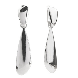 Серьги подвесные СЛ055-06 серебро