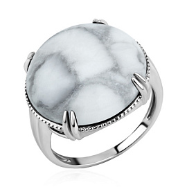 Кольцо один камень 1340К05894 серебро