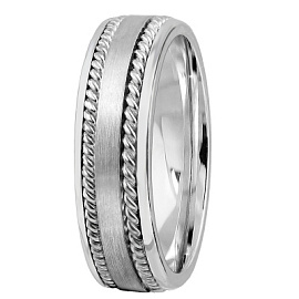 Кольцо обручальное КМ1005 серебро
