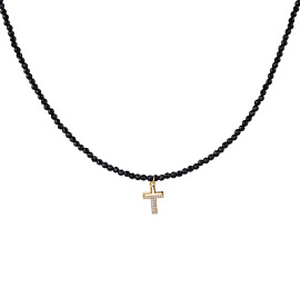 Бусы чокер К-Шпч-90-1К-37л ювелирный сплав Крест