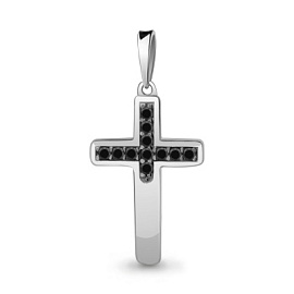 Крест декоративный 24560Ч.5 серебро