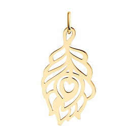 Подвеска 036692 золото перо