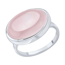 Кольцо один камень 83010108 серебро