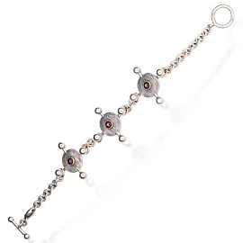 Браслет BR091554GRN-CRD-M серебро