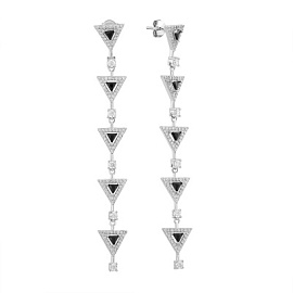 Серьги подвесные И2-1241-23-61 серебро Треугольник