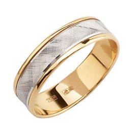 Кольцо обручальное ОДП-6210-3Д золото