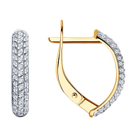 Серьги дорожка 028159 золото