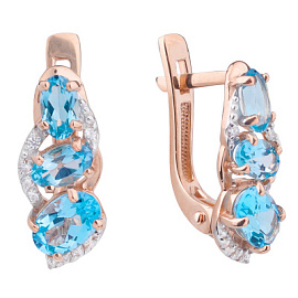 Серьги дорожка С-0171 топ золото