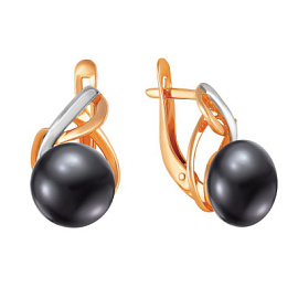 Серьги один камень 290-1-779Рч золото