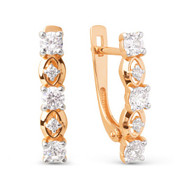 Серьги дорожка 029962-1102 золото