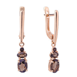 Серьги подвесные С-0284 раух золото