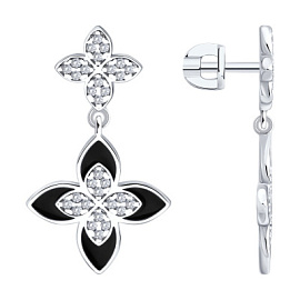 Серьги подвесные 94027262 серебро Роберто Коин