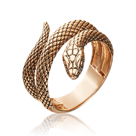 Кольцо 01-5372-00-000-1110-42 золото змея
