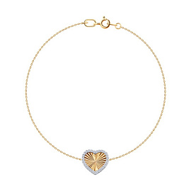 Браслет 051595 золото Сердце