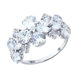 Кольцо 94014406 серебро