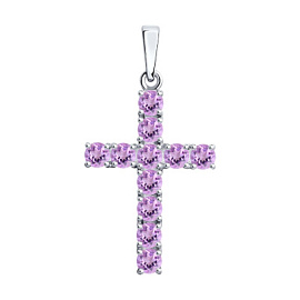 Крест декоративный 92030512 серебро
