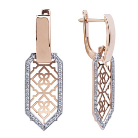 Серьги подвесные 502812-1102 золото