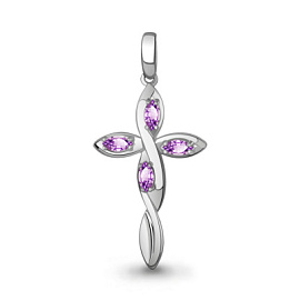 Крест декоративный 2521004.5 серебро