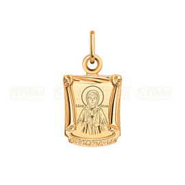Подвеска религиозная христианская ладанка 3282 золото Святая Матрона 