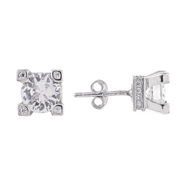 Серьги пусеты сСп.бд.02-070 серебро