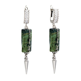 Серьги подвесные д00 яшм ювелирный сплав Игра Престолов