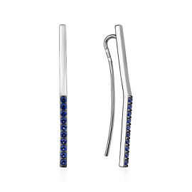 Серьги 2348С36477л-82 серебро Дорожка