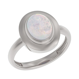 Кольцо 1 камень 1037681-01210-O серебро