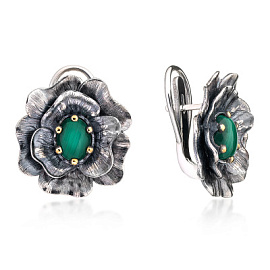 Серьги ER081597MLC-COV-S серебро Цветок