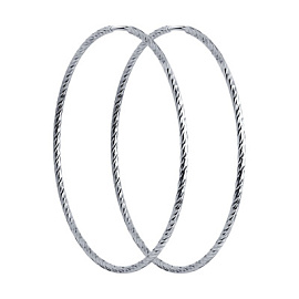 Серьги конго 94140007 серебро