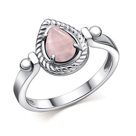 Кольцо один камень 01-4405.00РК-00 серебро